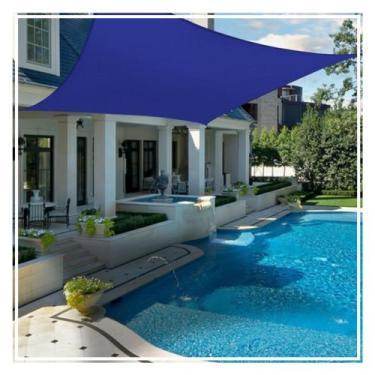 Imagem de Tela Shade Azul Toldo Sombreamento Lona Sombrite Proteção Uv Cobertura