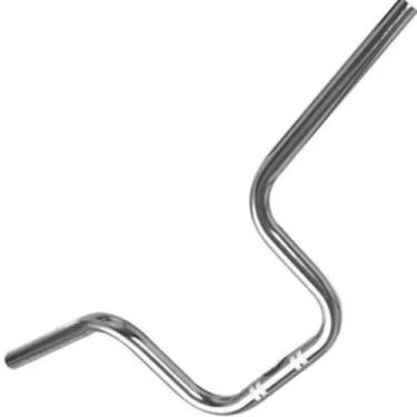 Imagem de Guidão de Ferro para Moto CG com Reforço - Cromado - Loja Duas Rodas