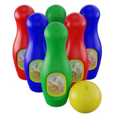 Imagem de GGB Plast Jogo de Boliche Animais 6 Pinos + 1 Bola