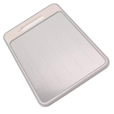 Imagem de Bandeja de Descongelamento, Bandeja de Descongelamento a Frio, Placa de Corte, Esteira de Descongelamento, Pia de Moagem para Cozinha (Cor palha de trigo)