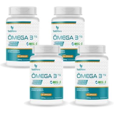 Imagem de 4x Ômega 3 MEG-3 (18% EPA 12% DHA) 60 Caps 1000mg Tuttiflora, Ômega 3