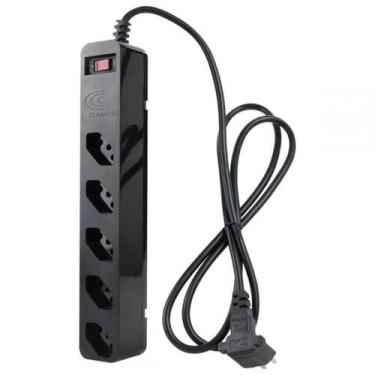Imagem de Filtro De Linha C/ Dps 05 Tomadas 10a Bivolt Preto - CLAMPER, PRETO