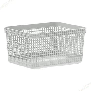 Imagem de Cesto Organizador Caixa Multiuso Versatil Empilhavel Grid 8 Litros - O