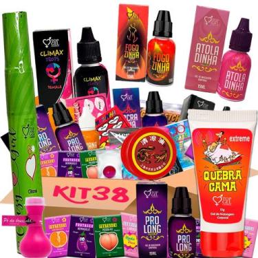 Imagem de Kit 38 Produtos Funcional Uso Pessoal Ou Revenda Sex Shop - Top Gel 