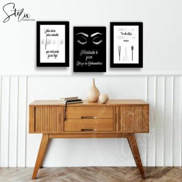 Imagem de Quadros Para Designer de Sobrancelhas Prata - Stelix, 29x20