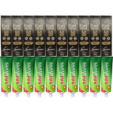 Imagem de Atacado 10 Pomada 50 Ervas 10 Creme Para Massagem Mil Dores - Bio Inst