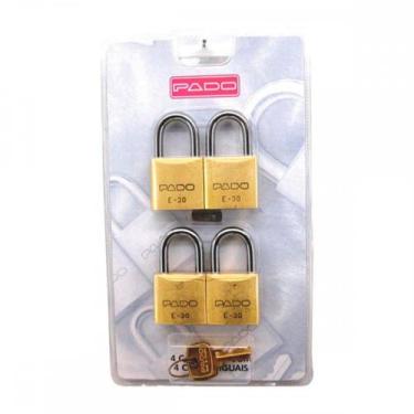 Imagem de Cadeado Pado Mesmo Segredo-30Mm C/4 - pado cadeados