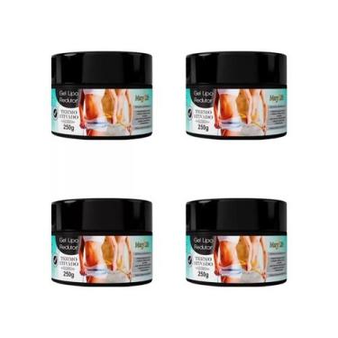 Imagem de Kit 4 Gel Lipo Redutor Termo Ativado 250g - Mary Life