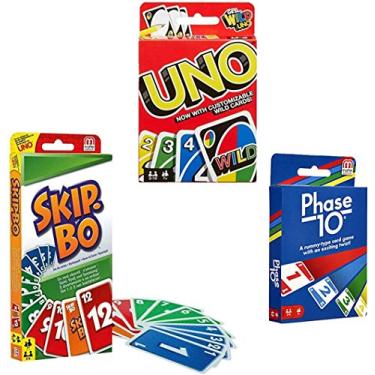 Imagem de Mattel Card Game Set (Skip Bo, Uno & Phase 10)