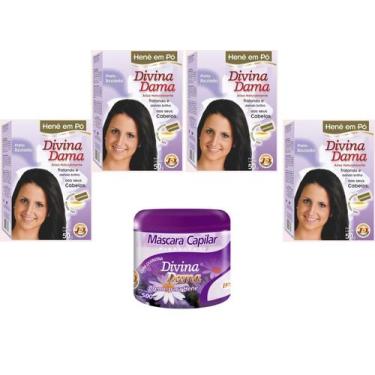 Imagem de Hene em Po Divina Dama 04x50gr (Incolor, Chocolate, Preto, Azulado, Ca