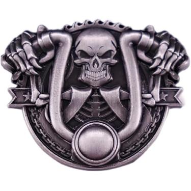 Imagem de Crachá de pino esmaltado de caveira esqueleto motociclista Sportster tatuagem 4 cm, 1.6 Inches Wide, Esmalte, Esmalte