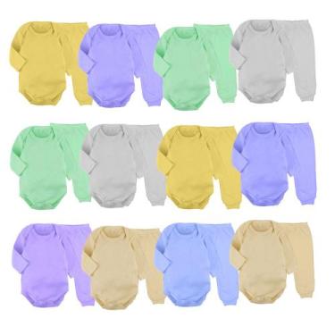 Imagem de Kit 24 Pçs Roupa De Bebe Body Manga Longa E Mijão Sem Pé - Koala Baby,