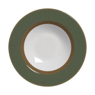 Imagem de Conjunto com 6 Pratos Fundo Celebrate Verde Ø25cm - Alleanza Cerâmica