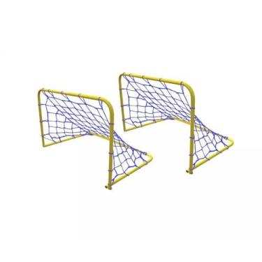 Imagem de Par Mini Traves Golzinho Futebol 78x53x0,07 cm Em Aço Pintado UltimaX 