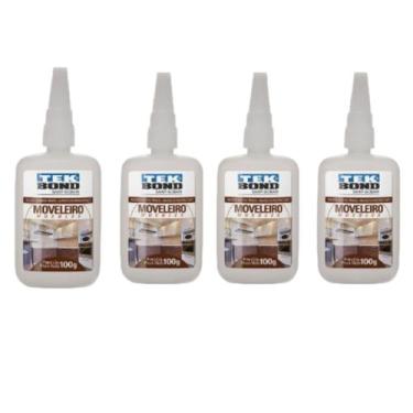 Imagem de Kit 8 Colas Instantâneo Moveleiro Tekbond 100g Madeira