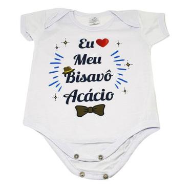 Imagem de Body Baby Branco Personalizado Eu Amo Meu Bisavô - GMH Prod. Serv. e R