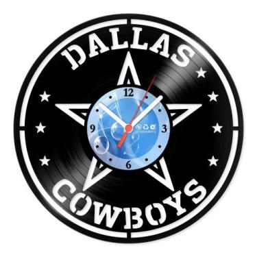 Imagem de Relógio De Parede Disco Vinil Esportes - Dallas Cowboys - VES-055 - Mo