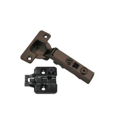 Imagem de Dobradiça com Pistão Reta 105 ônix Preta Häfele - HAFELE