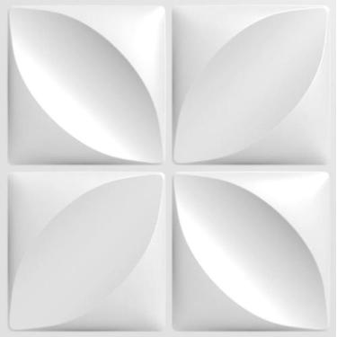 Imagem de 15 Placas 3D - Decoração para Parede - Roma 3.75m² - Ponto 3D, Branca