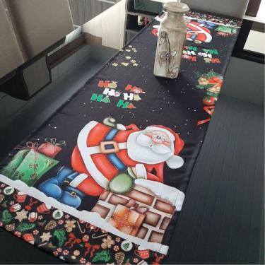 Imagem de Caminho Trilho de Mesa Natal Papai Noel na Chaminé - Colorful Tapetes