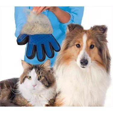 Imagem de Luva True Touch Nano Magnética Tira Pelos Pets Cães Gatos