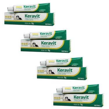 Imagem de Combo 4 unidades Keravit Pomada - 5 g - Vetnil