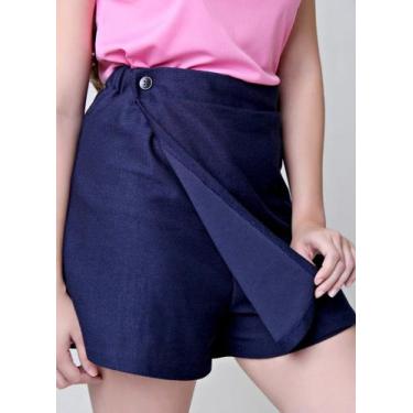 Imagem de Shorts Saia Cor Marinho  Kaltty, GG, Azul marinho