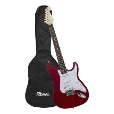 Imagem de Kit Guitarra Elétrica TEG 320 Vermelho com Capa Thomaz
