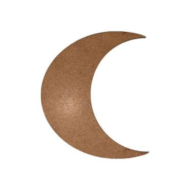 Imagem de Aplique Decorativo Lua Crescente 4x5 Kit 50un Mdf Madeira - ATACADÃO D