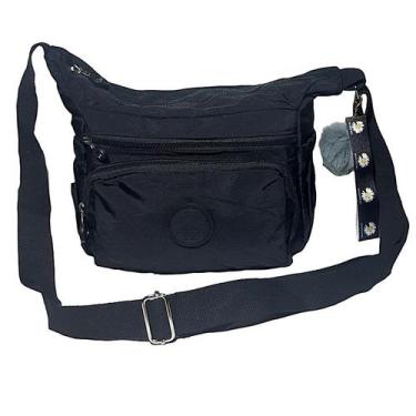Imagem de Bolsa Feminina Transversal C/ Chaveiro Pompom - Chalex, Preto