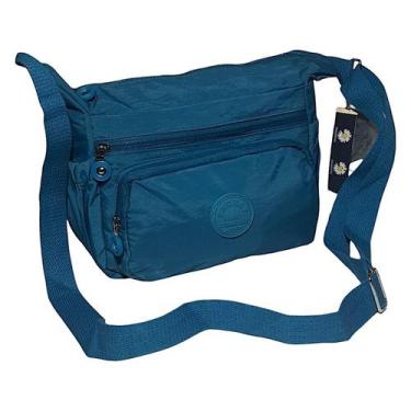 Imagem de Bolsa Feminina Transversal C/ Chaveiro Pompom - Chalex, Azul