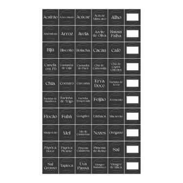 Imagem de 50 Etiquetas Adesivas Para Potes Alimentos e Temperos Cozinha - Tecton
