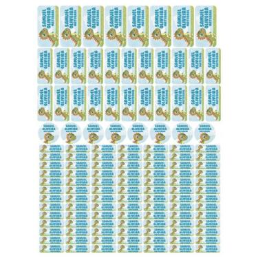 Imagem de 129 Etiquetas Escolares Personalizado Vinil Dinossauro - Tectoner, Din