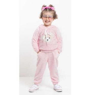 Imagem de Conjunto Menina Pelo Bordado Forrado Inverno Lessa Rf B8993 - Lessa Ki