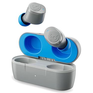 Imagem de Skullcandy Fones de ouvido intra-auriculares Jib True sem fio, bateria de 22 horas, microfone, funciona com dispositivos iPhone Android e Bluetooth - cinza claro/azul