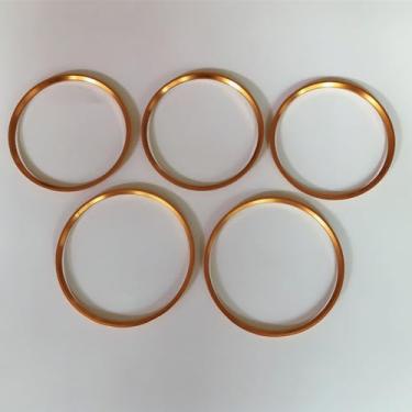 Imagem de TDOFYH 5 peças de alumínio para ventilação/abertura de ar condicionado de carro capas de decoração de acabamento externo para Mercedes-Benz A B CLA GLA acessórios interiores de carro decoração (ouro)