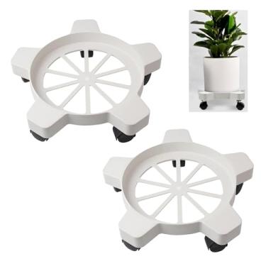 Imagem de KOBSAINF Carrinho de Balde de 5 Galões com 5 Rodízios Giratórios de Rolamento Suave, 75 Libras, Sem Tombamento Ou Derramamento para Balde de 5 Galões E Vaso de Flores, 11" de Diâmetro Interno(2 Unidad