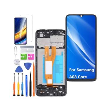 Imagem de Tela de substituição para Samsung A03 Core com moldura para Samsung A032F A032F/DS A032M Display LCD Touch Digitalizador com Ferramentas de Peça de Reparo (A03 Core com Moldura)
