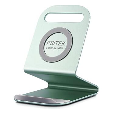 Imagem de Psitek Suporte e suporte para celular, liga de alumínio 6061 com bordas de alto brilho CNC, jateamento de areia e anodização