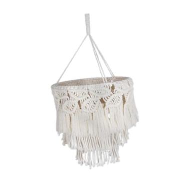 Imagem de ＡＷＨＡＯ Abajur de teto macrame pendurado tampa de luz Pingente abajur abajur para escritório, Style a