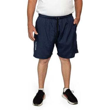 Imagem de Bermuda Short Praia Masculino Plus Size Tactel Cós Elástico Cordão Aca