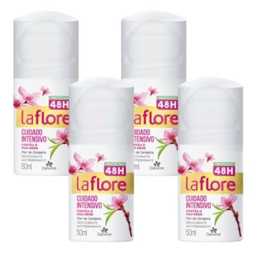 Imagem de 4UN Desodorante La Flore Roll On Flor Cerejeira 50ml Davene (4)