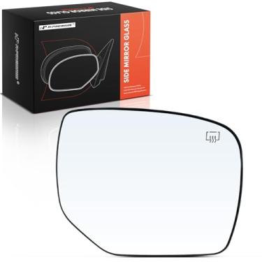 Imagem de A-Premium Vidro espelhado aquecido do lado esquerdo do motorista com placa de suporte - compatível com Subaru Forester 2014 2015 2016 2017 2018 - Espelho plano retrovisor lateral externo