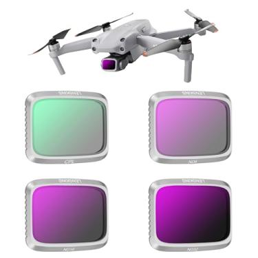 Imagem de LENSKINS Filtros ND para drone DJI Air 2S, pacote com 4 filtros ND8 ND16 ND32 CPL compatíveis com acessórios DJI Air 2S, kit de filtro de lente polarizadora circular e densidade neutra