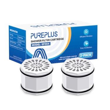 Imagem de Cartucho de substituição de filtro de água de chuveiro Pureplus WHR-140 para Culligan WHR-140, WSH-C125, HSH-C135, ISH-100, HSH-BN135, S-H200-C,S-H200-BN, S-W100-C, com material avançado de filtragem KDF (pacote com 2)