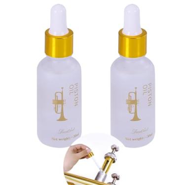 Imagem de 2 peças de óleo de válvula de pistão sintético para instrumentos de trompete, tuba e latão 30 ml/peças