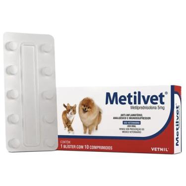 Imagem de Metilvet De 5Mg 10 Cp - Vetnil
