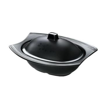 Imagem de Tigela de arroz para tempero de restaurante panela quente comercial, tigela pequena de restaurante de porcelana preta anti-queda -93053-8-preta