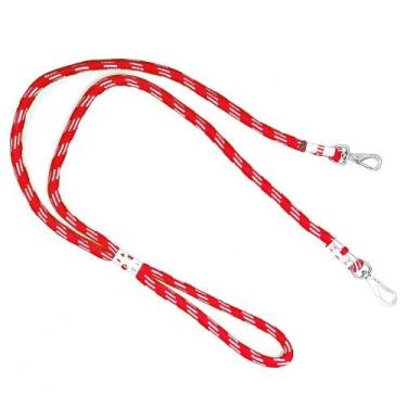 Imagem de Guia Roliça com Presilha Dupla Para 2 Cães 12mm x 1mt - EF Pet, Vermel