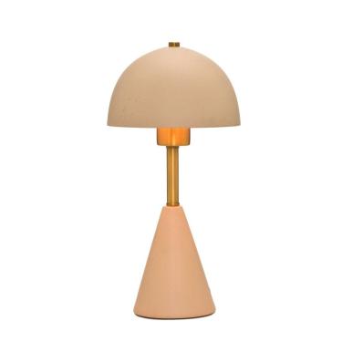 Imagem de Luminária de Mesa Abajur em Cerâmica Bege e Dourado 37cm 1E27 15391-PL